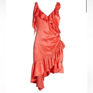 Cinq a Sept Petunya Silk Ruffle Dress